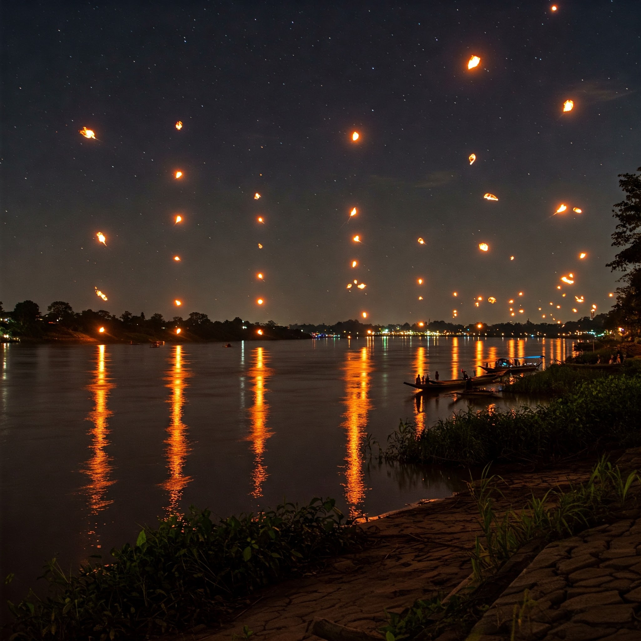 The Mekong River Glows with Mysterious Fireballs