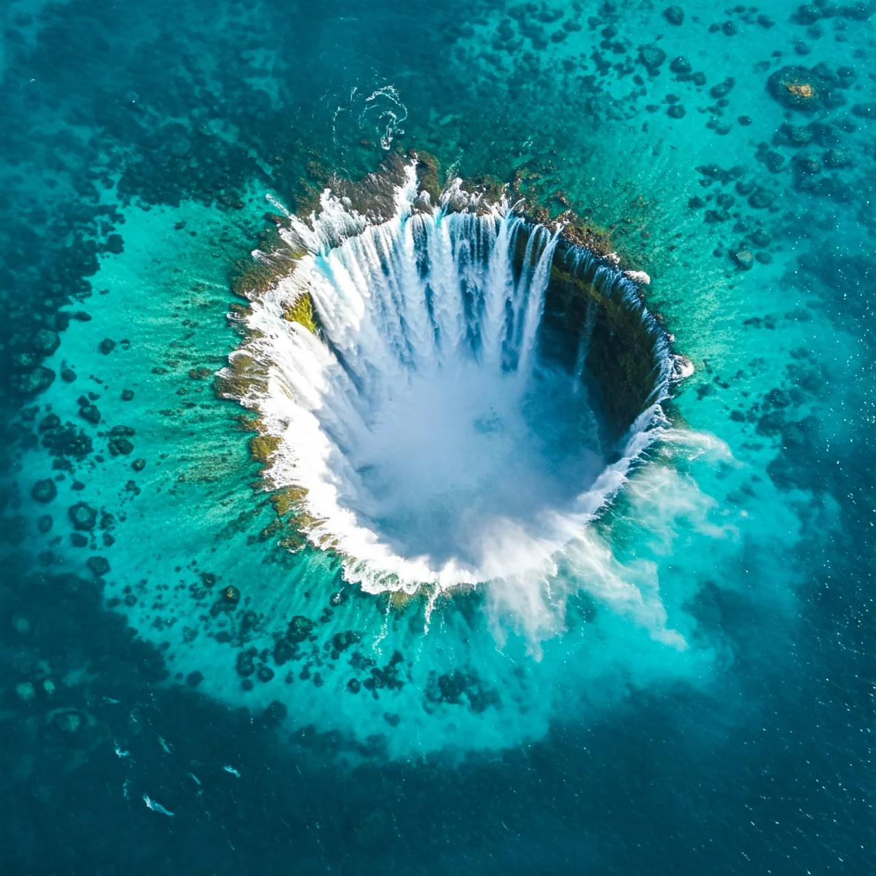 7. The Ocean Has a Giant Waterfall