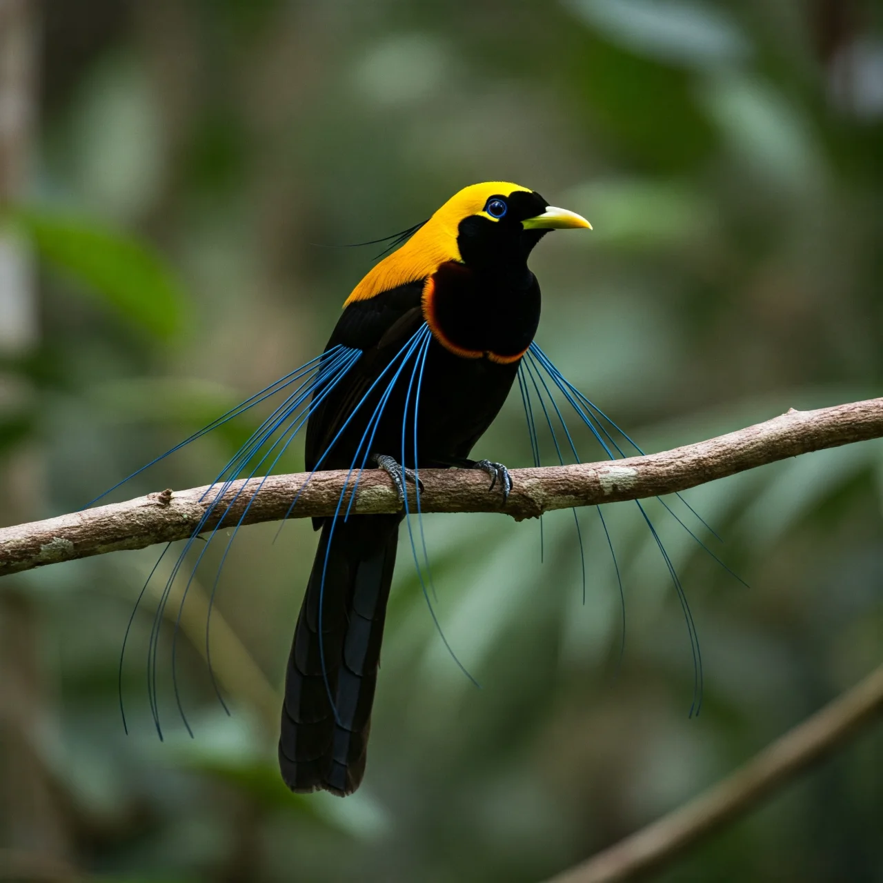 The King of Saxony Bird of Paradise's Extraordinary Plumes