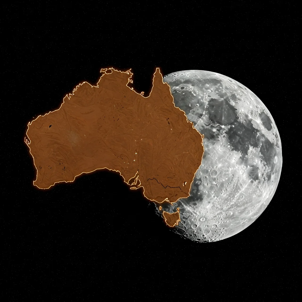 Australia Is Wider Than the Moon