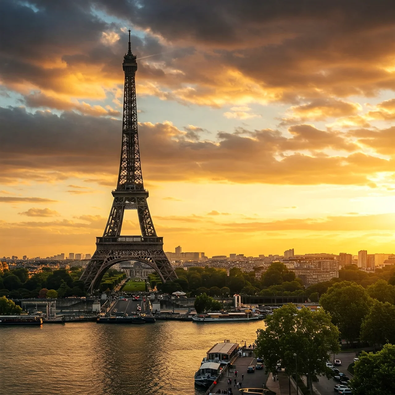 6. The Eiffel Tower Was Almost a Giant Clock