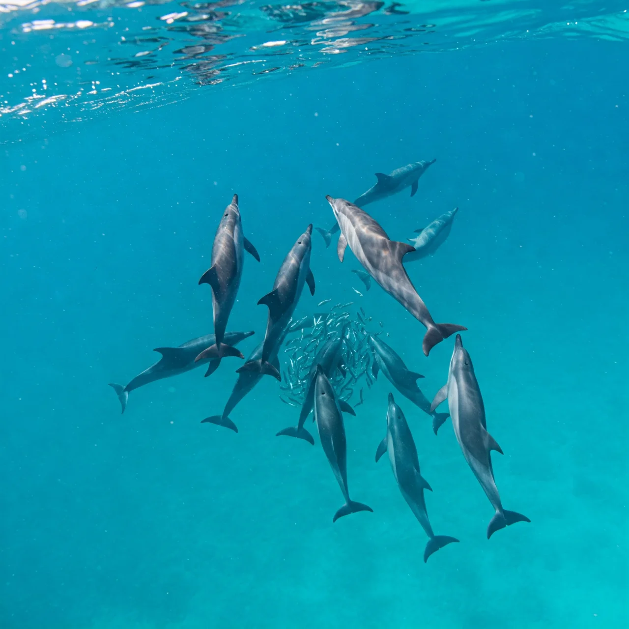 10. Cooperative Hunting Champions: Dolphins Work Together in Sophisticated Strategies to Catch Prey