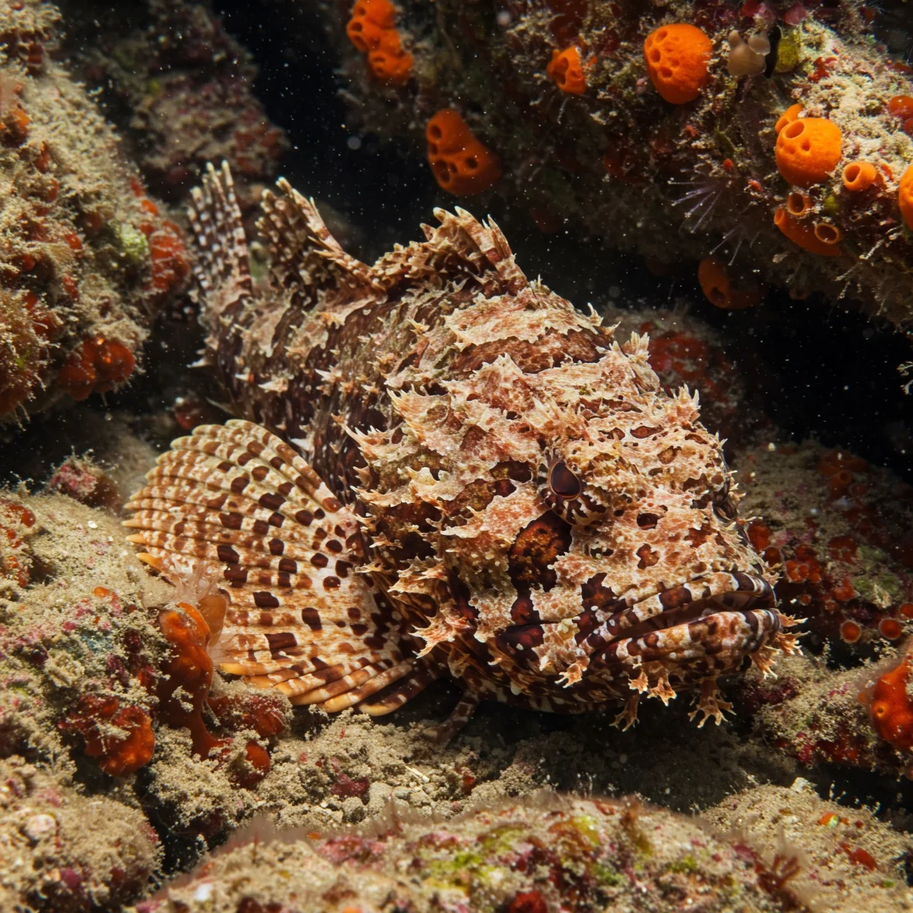 4. Stonefish: Masters of Camouflage and Venomous Spines