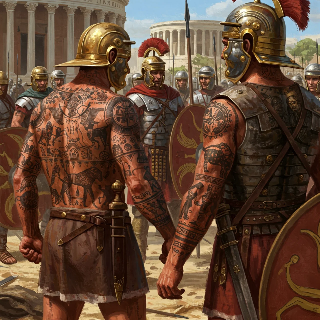 Tattooed Warriors in Ancient Rome