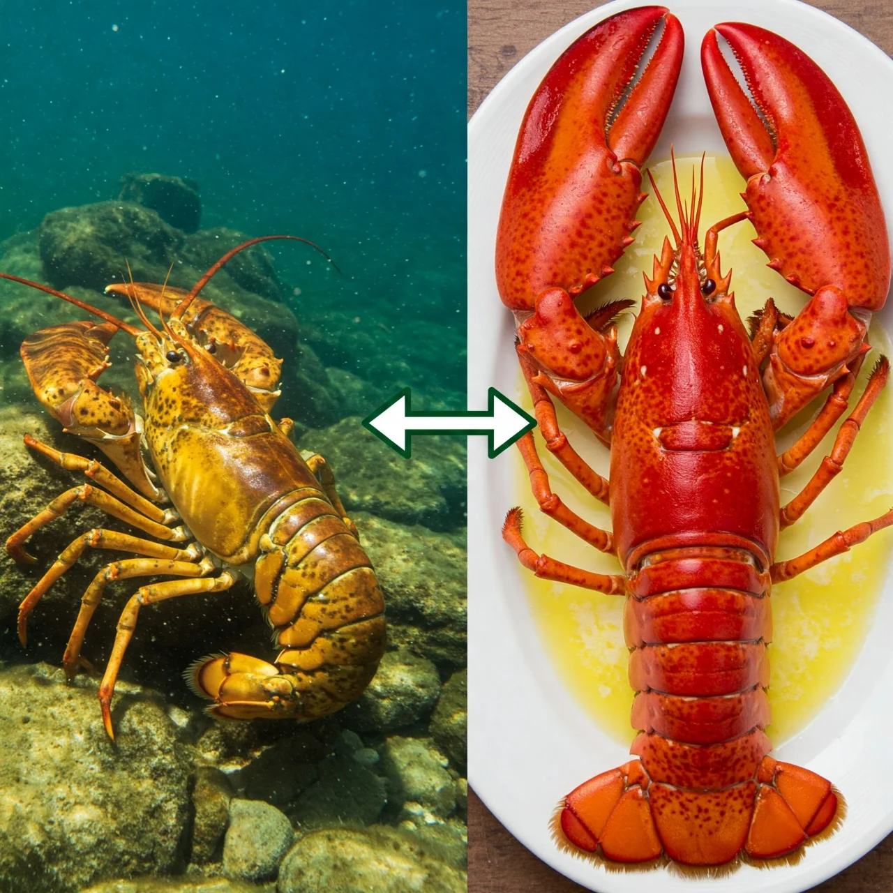Lobsters Aren't Red: A Color Change with Heat