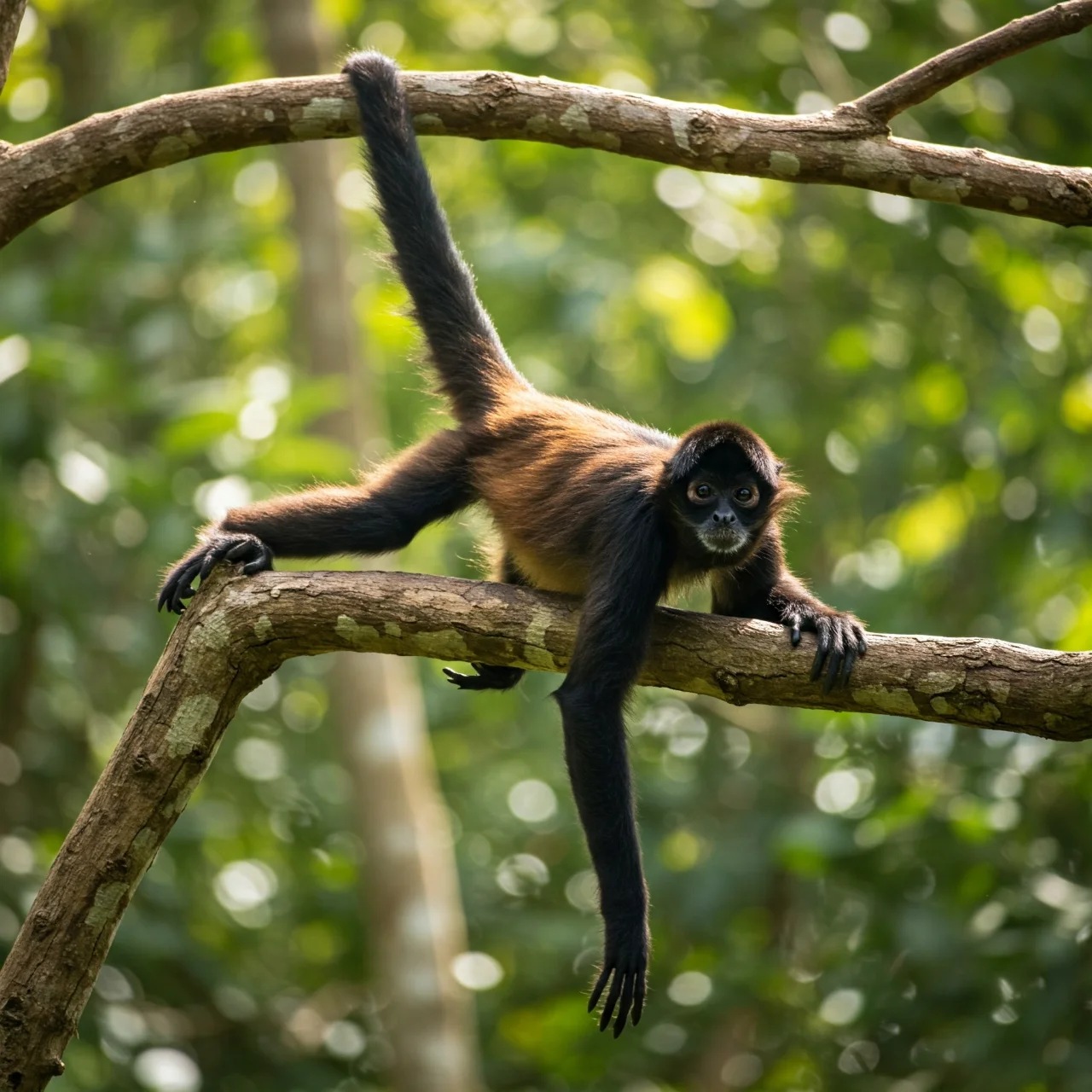 Fact 6: Spider Monkeys Have Prehensile Tails