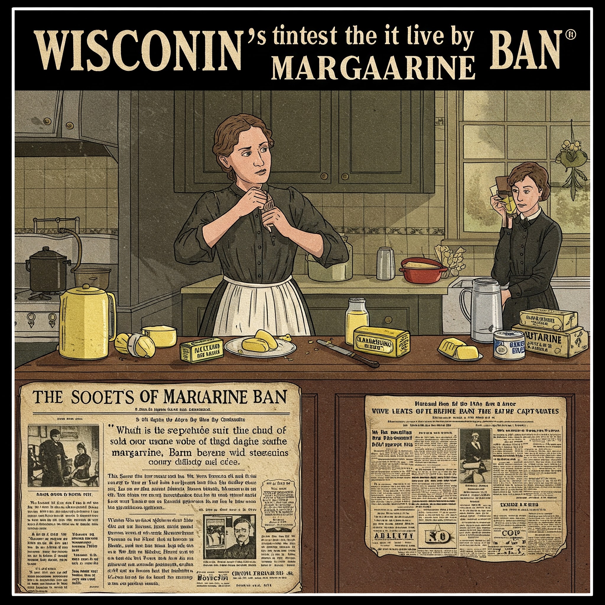 9. Margarine Ban in Wisconsin (Late 19th–20th Century)