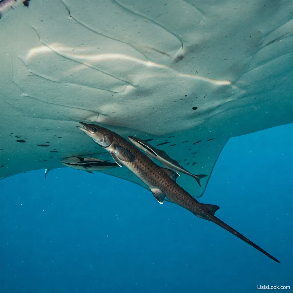 5. Remoras Hitch Rides on Larger Sea Creatures