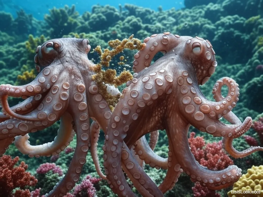 11. Octopuses Throw Debris at Each Other