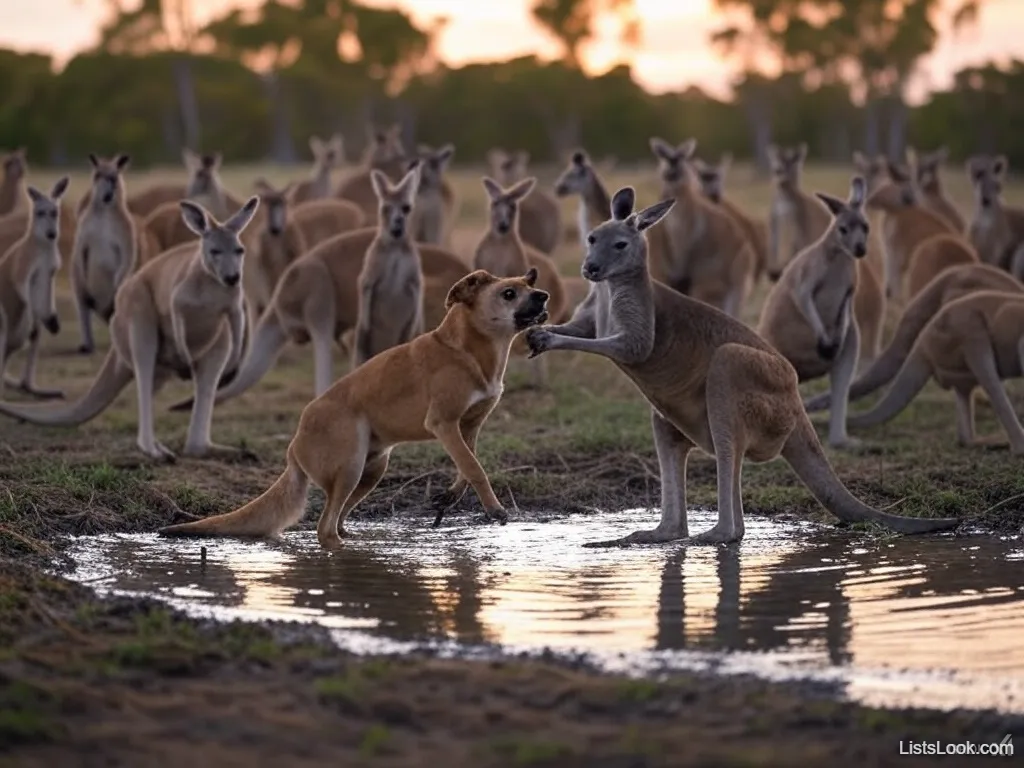 13. Kangaroos Attempt to Drown Predators
