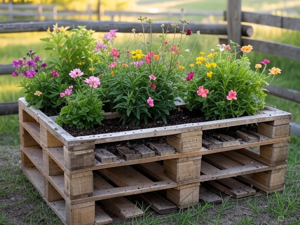 1. Upcycled Pallet Planter for a Rustic Charm