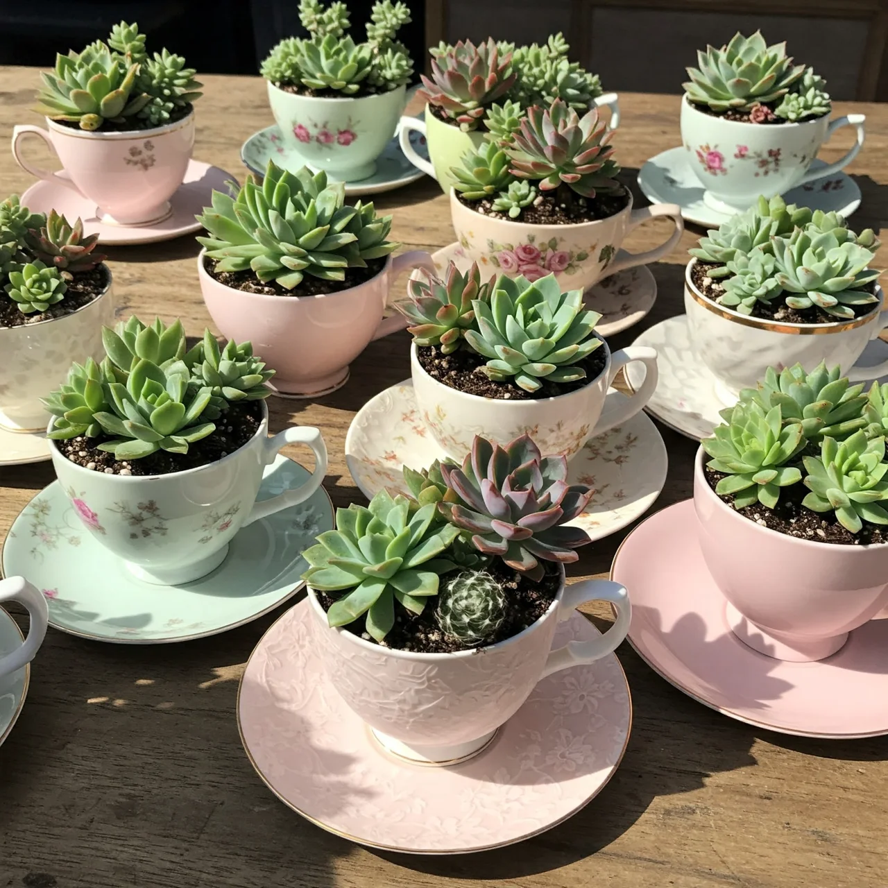 3. Teacup Succulent Planters: Elegance Meets Sustainability