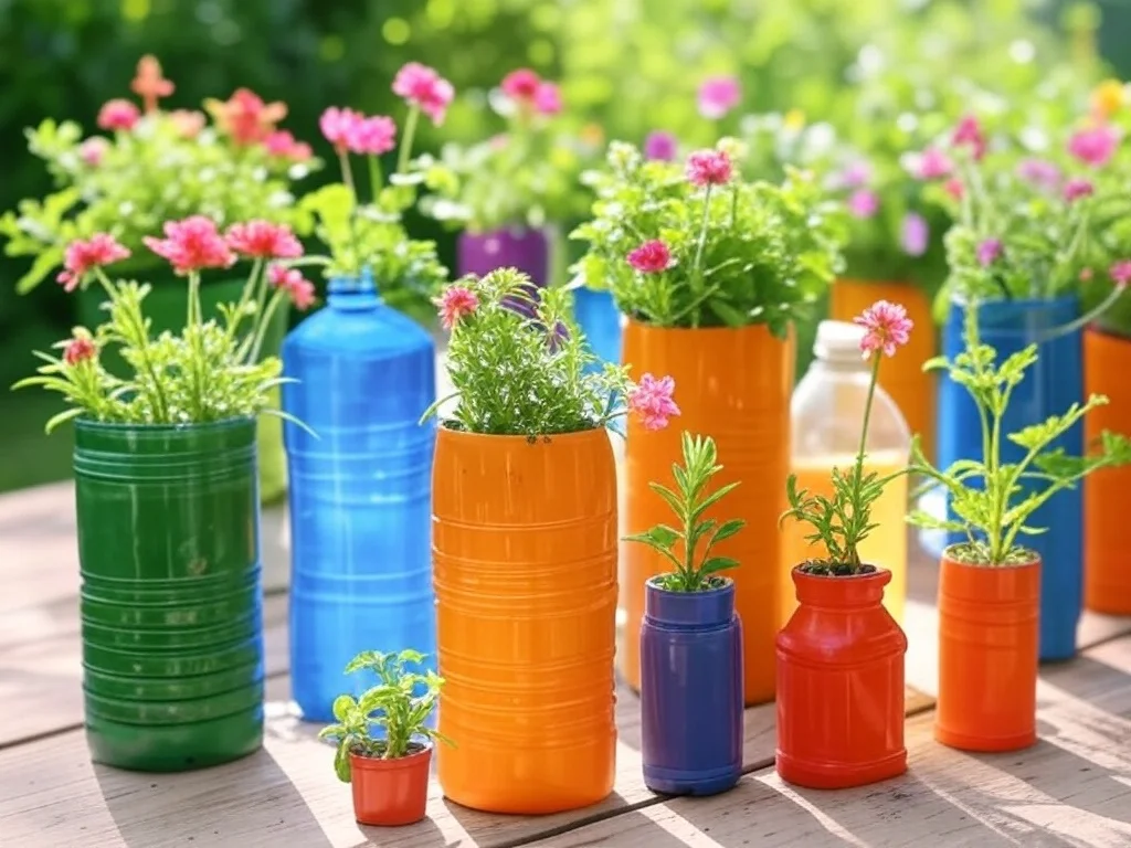 Plastic Bottle Planters: Blooming Beautifully