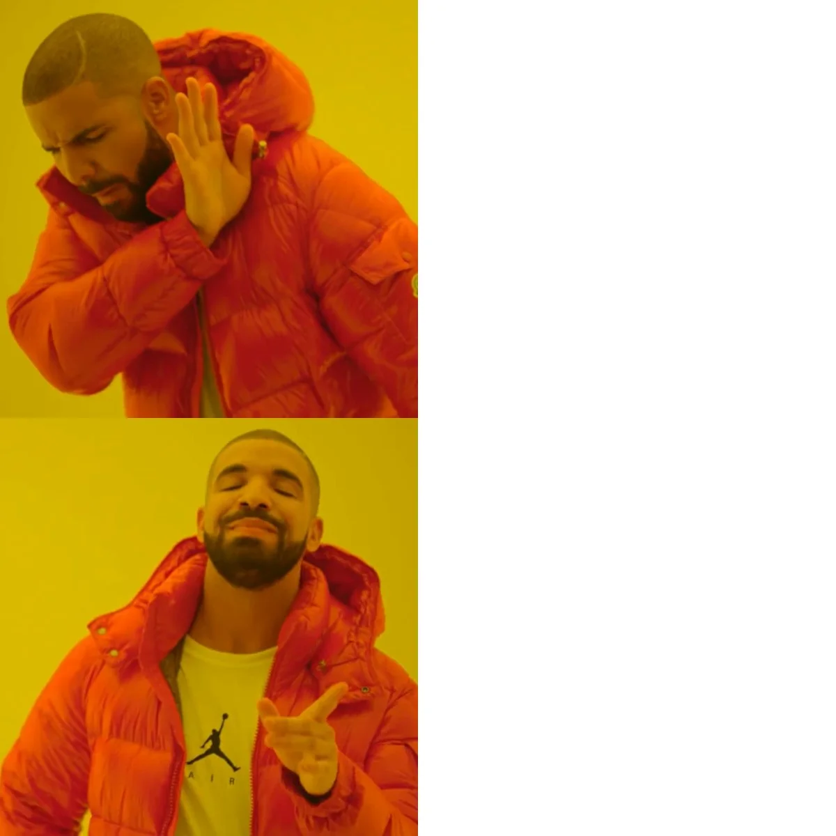 10. Drakeposting (Drake Hotline Bling): Weighing Options, Meme Style