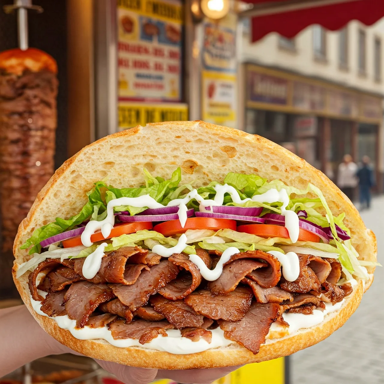 12. Döner Kebab (Turkey/Germany): The Spinning Meat Masterpiece