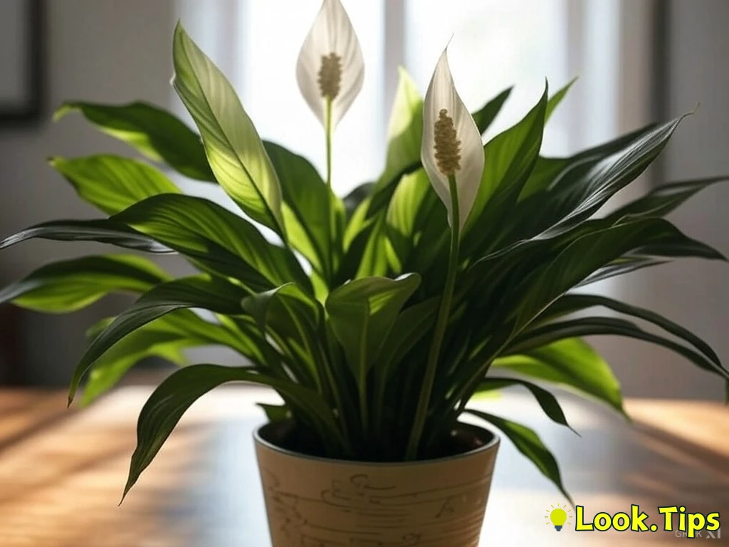 2. Peace Lily (Spathiphyllum)
