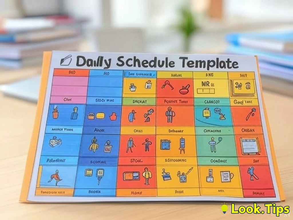 1. Utilize a Daily Schedule Template