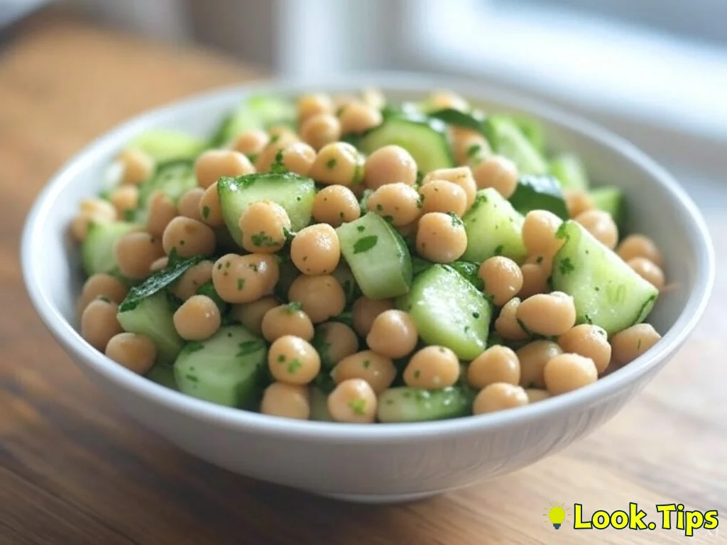 7. Chickpea and Cucumber Salad