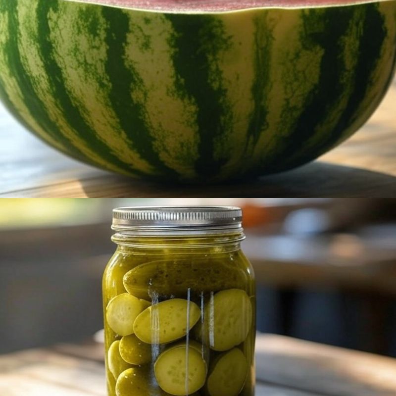 2. Watermelon Rind → Tangy Pickles