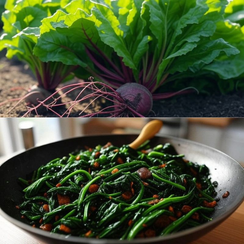 4. Beet Greens → Savory Stir-Fry