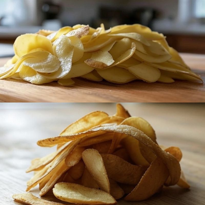 5. Potato Peels → Crispy ‘Chips’