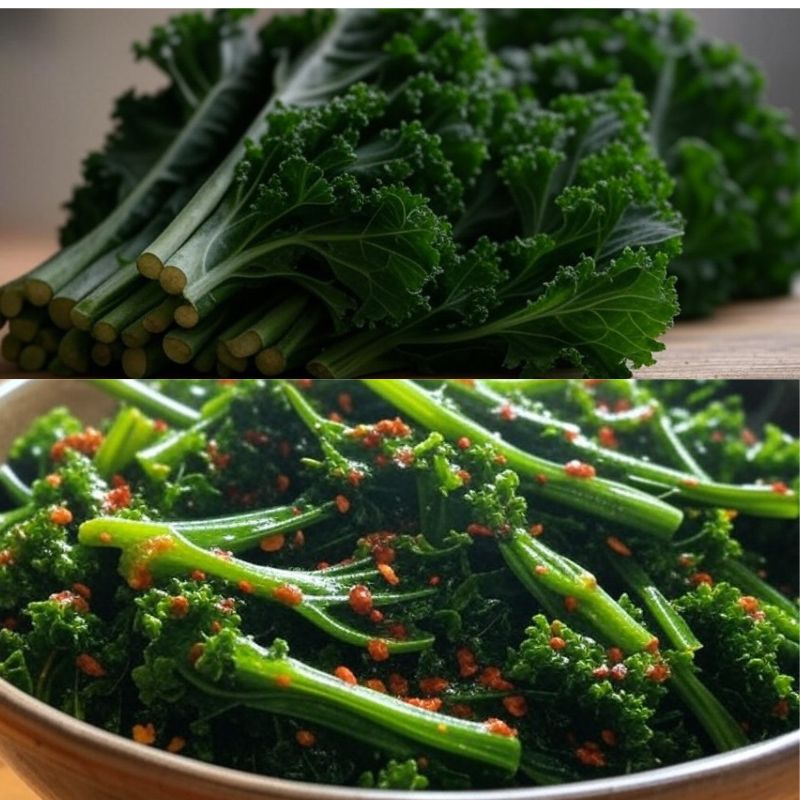 6. Kale Stems → Spicy Stir-Fry Base