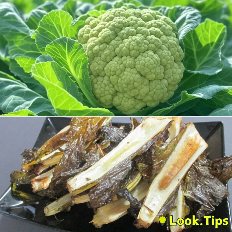 7. Cauliflower Leaves → Roasted ‘Chips’