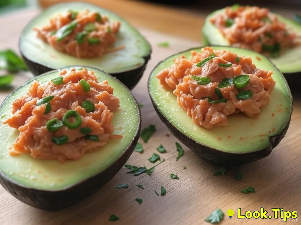 Spicy Tuna Stuffed Avocados