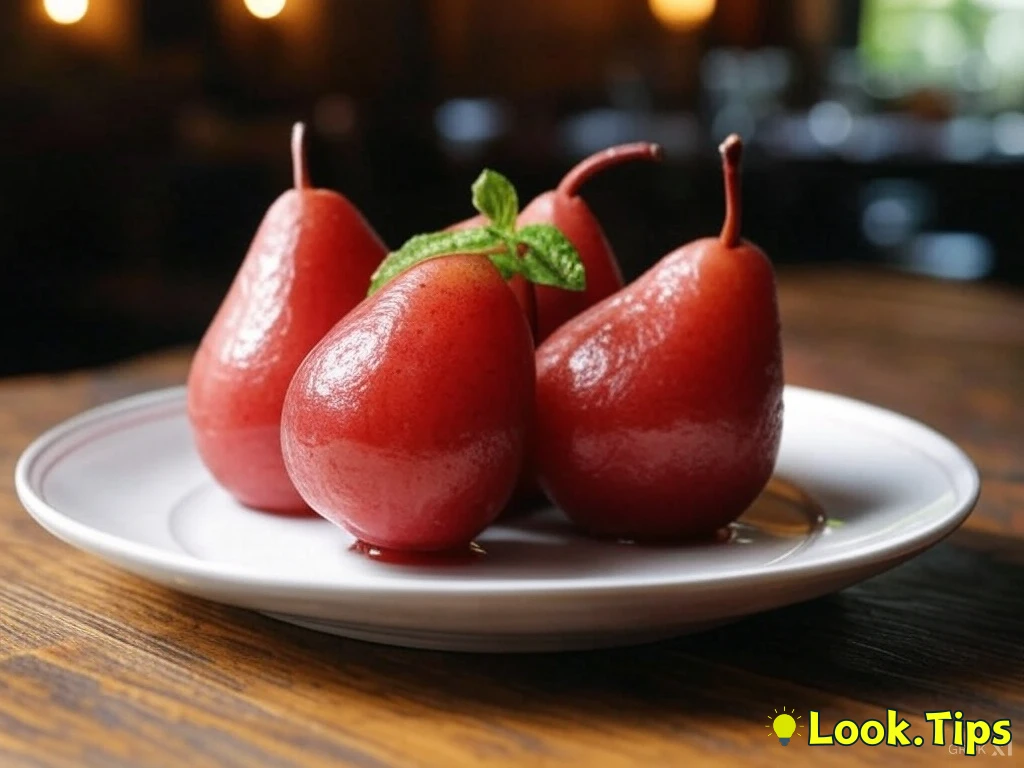 7. Wine Poached Pears