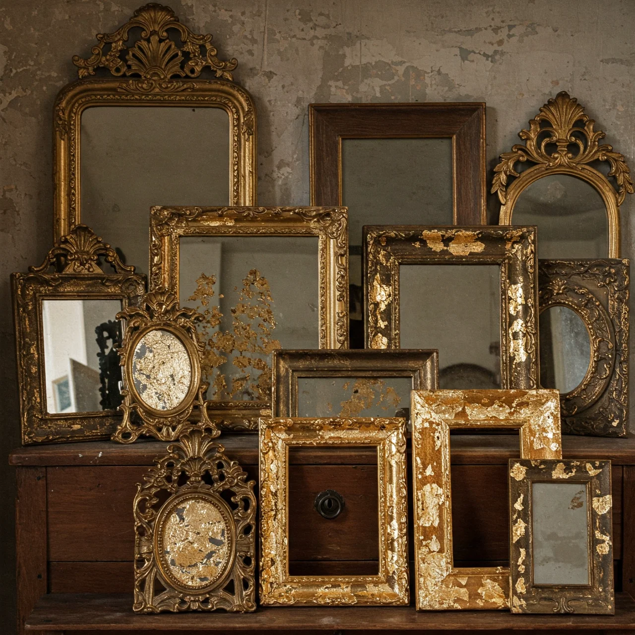 6. Gold Leaf Accents: Elevate Thrifted Mirrors & Frames