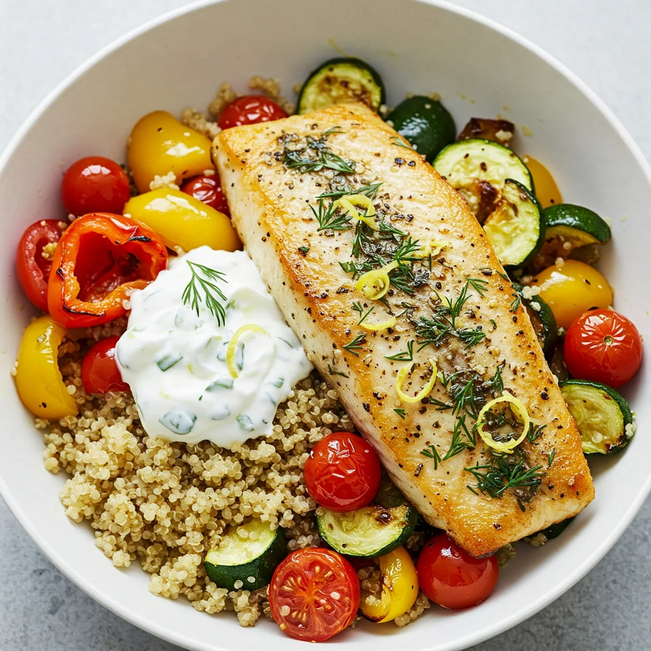 Mediterranean Cultivated Fish Bowl: Sustainable Seafood Made Simple