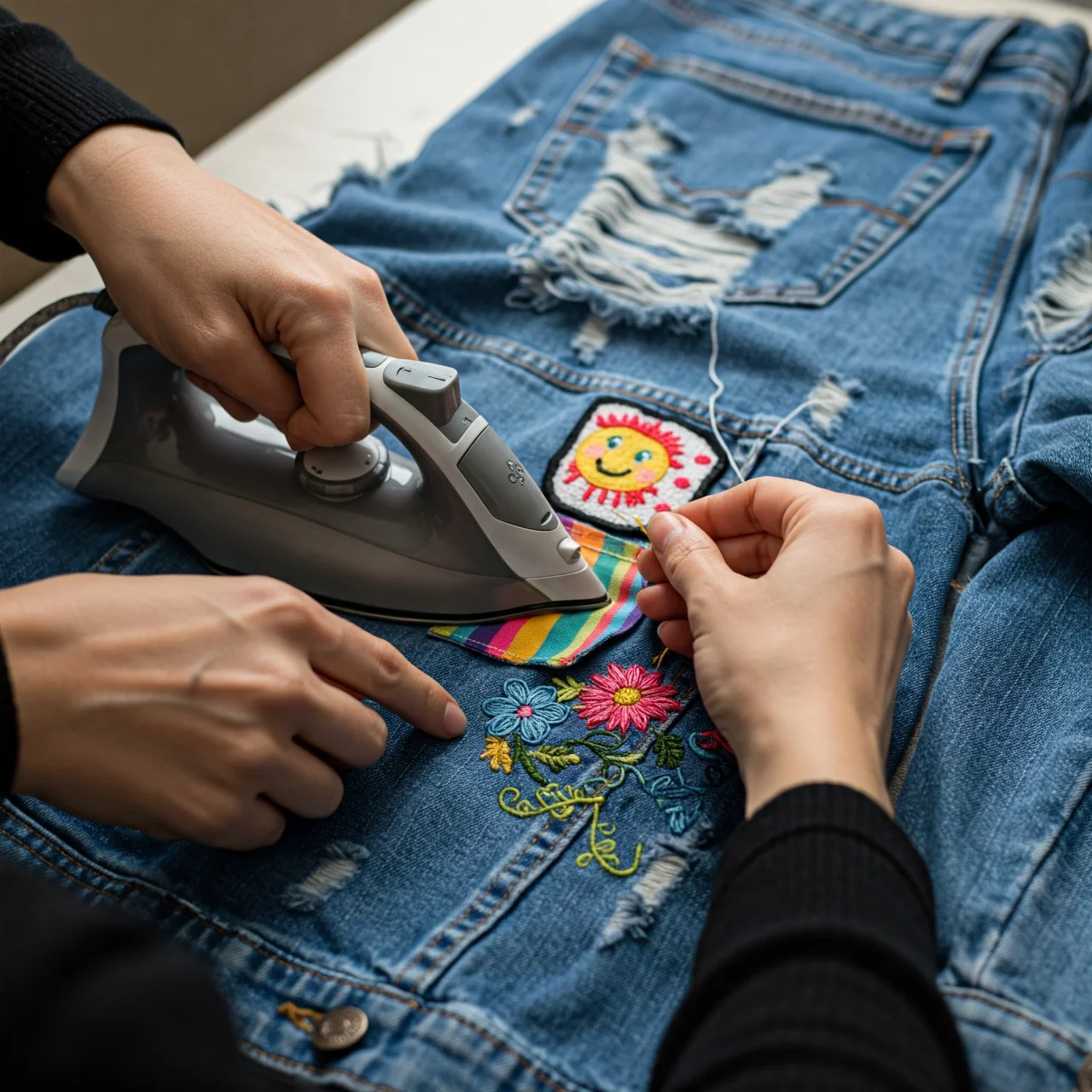 2. Denim Dreams: Patches, Embroidery, and Distressing for Denim Revival