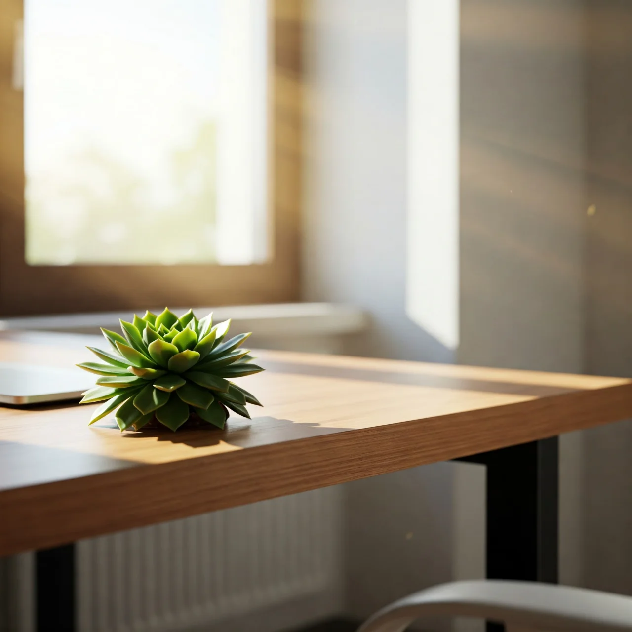 6. Green Desk Inhale: Breathe Fresh Air, Boost Mood