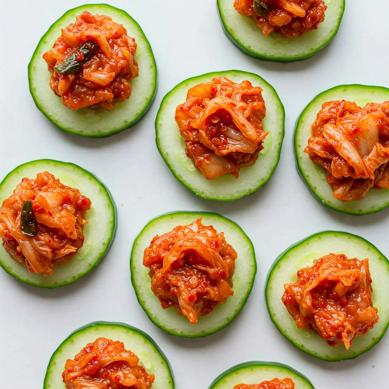 2. Kimchi Cucumber Bites: Spicy Probiotic Powerhouses