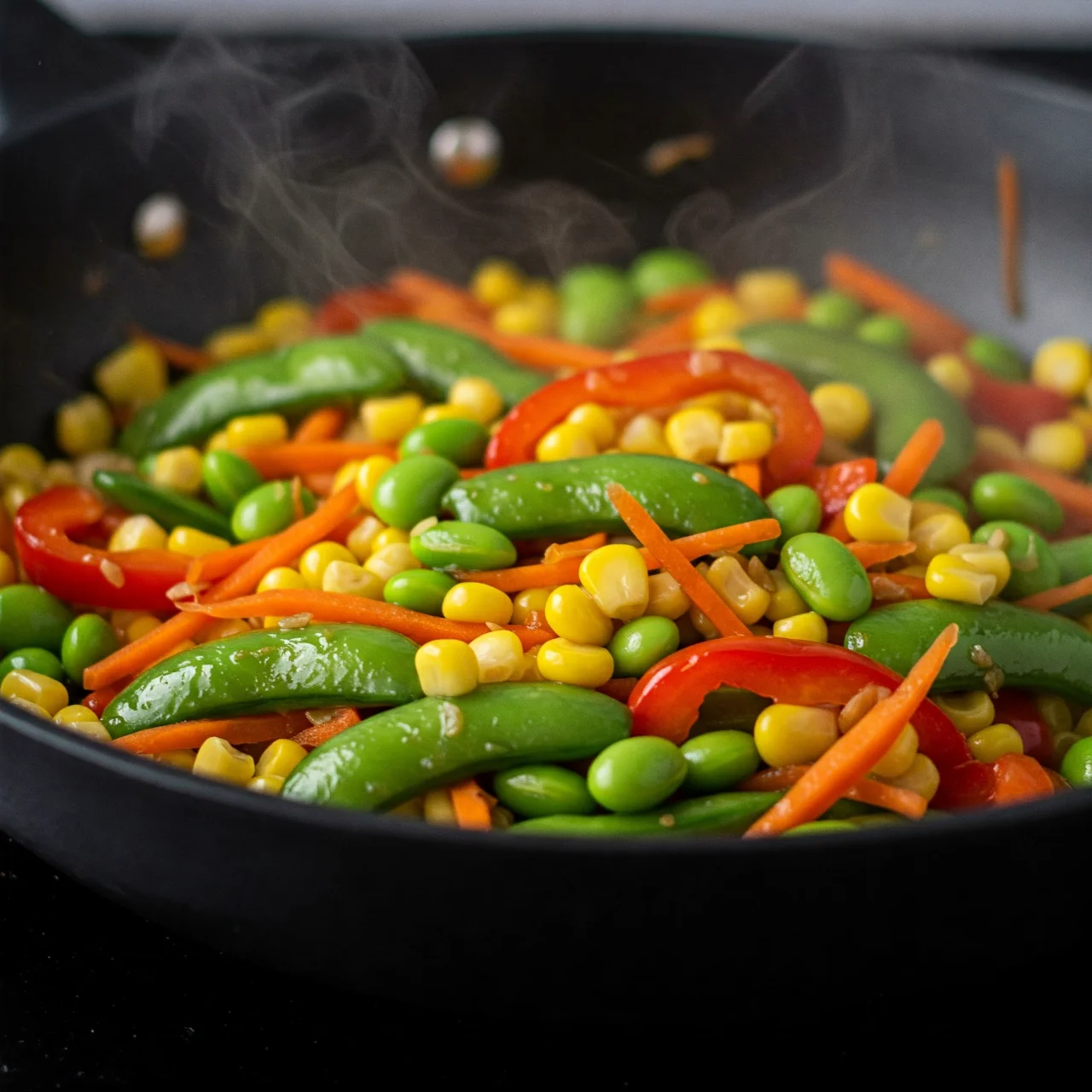 4. Ginger Edamame & Corn Stir-fry: Asian-Inspired Zing