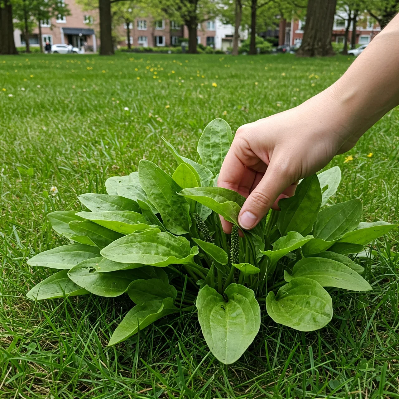 5. Plantain (Broadleaf): The Resilient Urban Bandage & Food